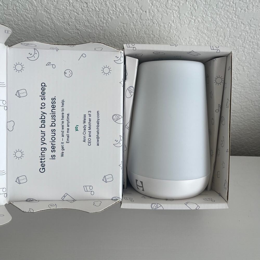 Hatch Rest Baby Sound Machine Night Light Time-to-Rise White NEW in Box
